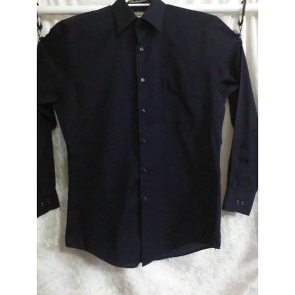 Van Heusen Men's Shirt Casual/Dress Long Sleeve Poly/Cotton Purple 15.5 (34/35) - Picture 10 of 16